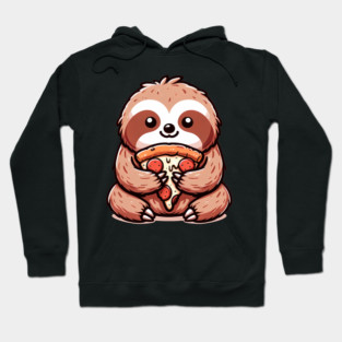 Cute Sloth with a Slice of Pizza Hoodie