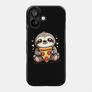 Cute Sloth with a Slice of Pizza Phone Case