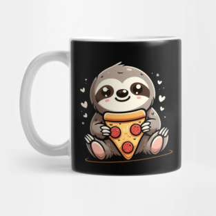 Cute Sloth with a Slice of Pizza Mug