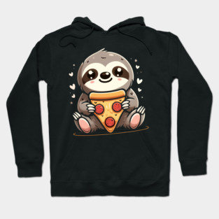Cute Sloth with a Slice of Pizza Hoodie