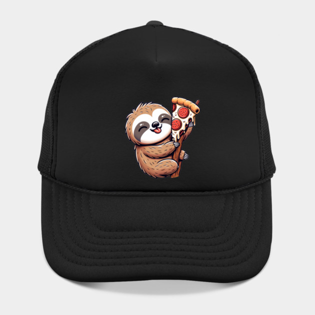 Cute Sloth with a Slice of Pizza by logiamerch
