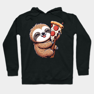 Cute Sloth with a Slice of Pizza Hoodie