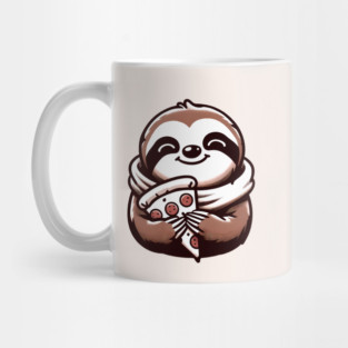 Cute Sloth with a Slice of Pizza Mug