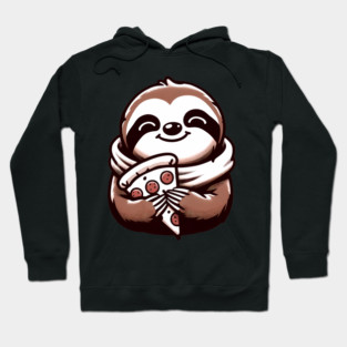 Cute Sloth with a Slice of Pizza Hoodie