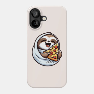 Cute Sloth with a Slice of Pizza Phone Case