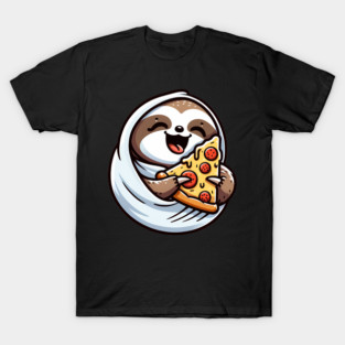 Cute Sloth with a Slice of Pizza T-Shirt