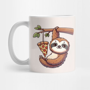 Cute Sloth with a Slice of Pizza Mug
