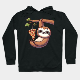 Cute Sloth with a Slice of Pizza Hoodie