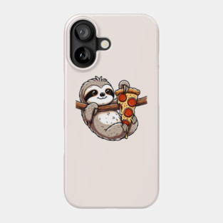 Cute Sloth with a Slice of Pizza Phone Case
