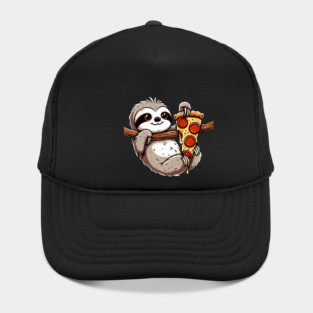 Cute Sloth with a Slice of Pizza Hat