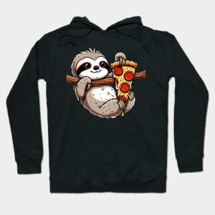 Cute Sloth with a Slice of Pizza Hoodie