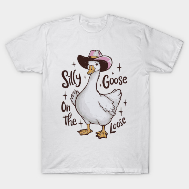 Silly Goose On The Loose T-Shirt by Nessanya