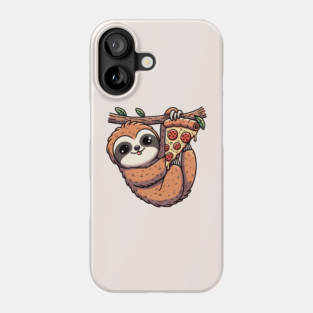 Cute Sloth with a Slice of Pizza Phone Case