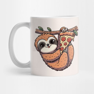 Cute Sloth with a Slice of Pizza Mug