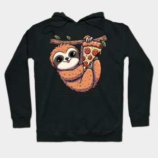 Cute Sloth with a Slice of Pizza Hoodie
