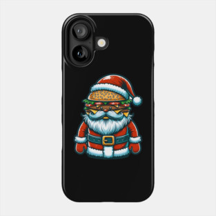 Funny Burger Xmas Style, Santa Loves Burgers Phone Case
