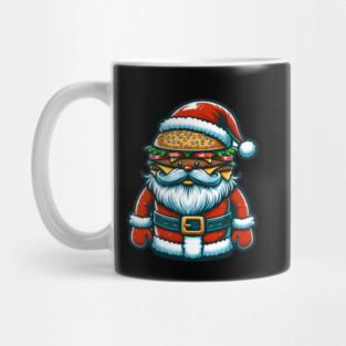 Funny Burger Xmas Style, Santa Loves Burgers Mug