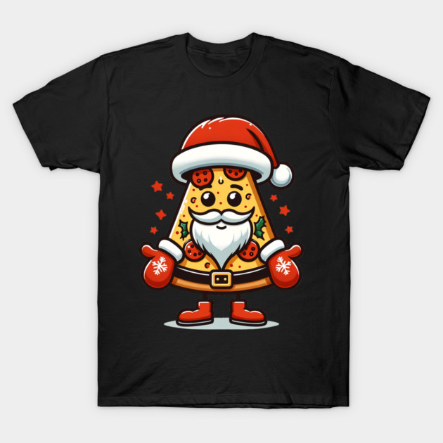 Funny Santa as Pizza Xmas, Love Pizza T-Shirt by logiamerch
