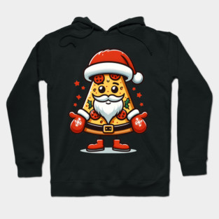 Funny Santa as Pizza Xmas, Love Pizza Hoodie