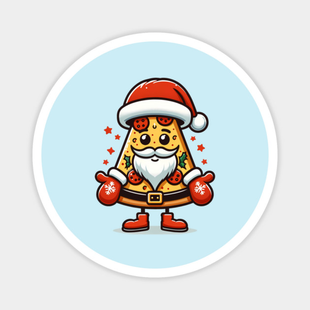 Funny Santa as Pizza Xmas, Love Pizza Magnet by logiamerch