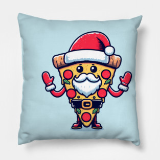 Funny Santa as Pizza Xmas, Love Pizza Pillow