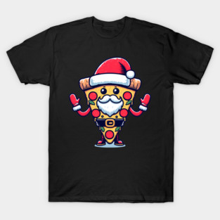 Funny Santa as Pizza Xmas, Love Pizza T-Shirt
