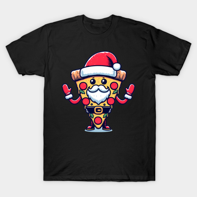 Funny Santa as Pizza Xmas, Love Pizza T-Shirt by logiamerch