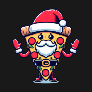 Funny Santa as Pizza Xmas, Love Pizza T-Shirt
