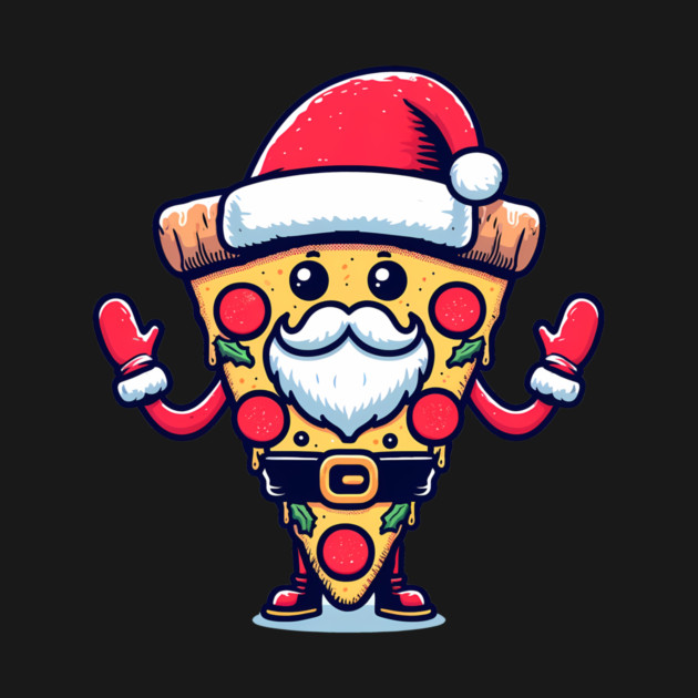 Funny Santa as Pizza Xmas, Love Pizza by logiamerch