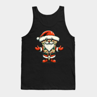 Funny Santa as Pizza Xmas, Love Pizza Tank Top