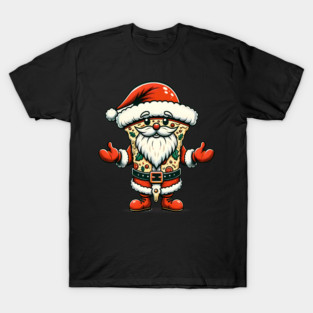 Funny Santa as Pizza Xmas, Love Pizza T-Shirt