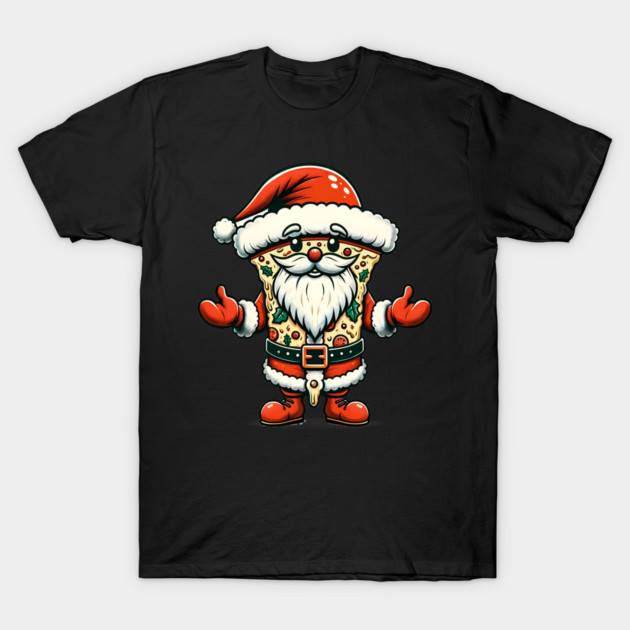 Funny Santa as Pizza Xmas, Love Pizza T-Shirt by logiamerch