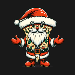 Funny Santa as Pizza Xmas, Love Pizza T-Shirt