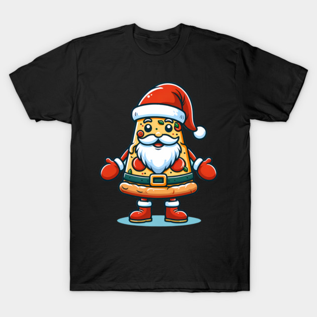 Funny Santa as Pizza Xmas, Love Pizza T-Shirt by logiamerch