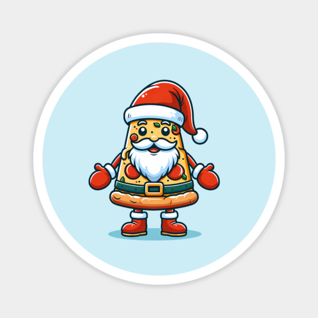 Funny Santa as Pizza Xmas, Love Pizza Magnet by logiamerch
