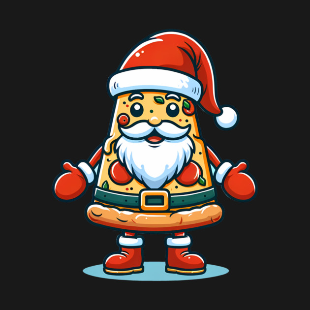Funny Santa as Pizza Xmas, Love Pizza by logiamerch