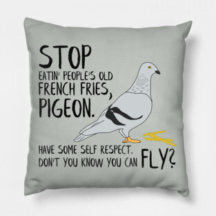 Stop Pidgeon - Tracy Morgan 30 Rock Quote Pillow