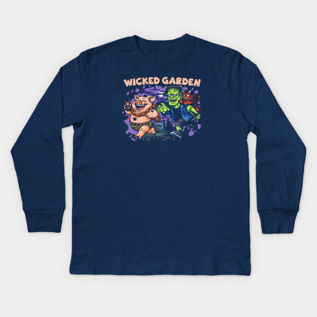 WICKED GARDEN Kids Long Sleeve T-Shirt by artslaves