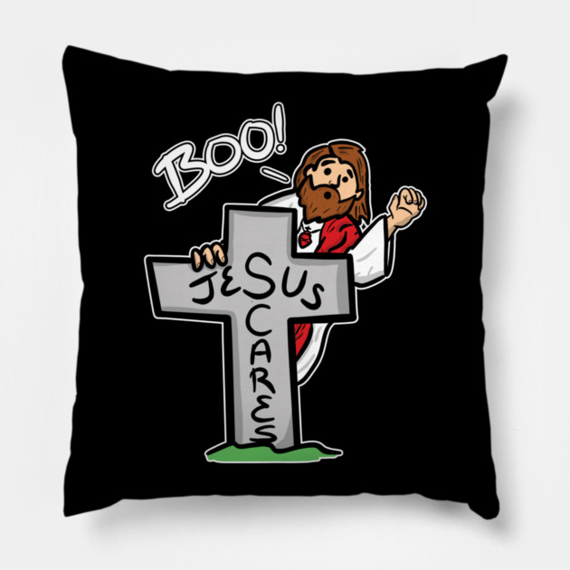 Jesus Scares Pillow by belownormal