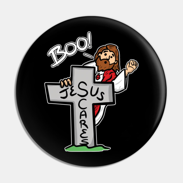 Jesus Scares Pin by belownormal