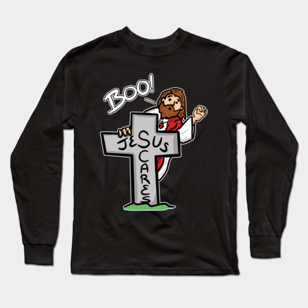 Jesus Scares Long Sleeve T-Shirt by belownormal