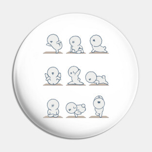 Bichon Frise Yoga Pin