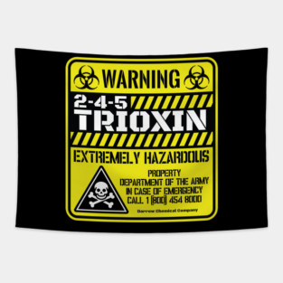 Warning 2-4-5 Trioxin (YELLOW) Tapestry