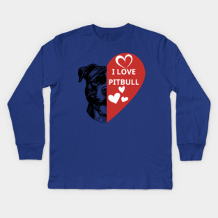 I-Love-Pitbull Kids Long Sleeve T-Shirt