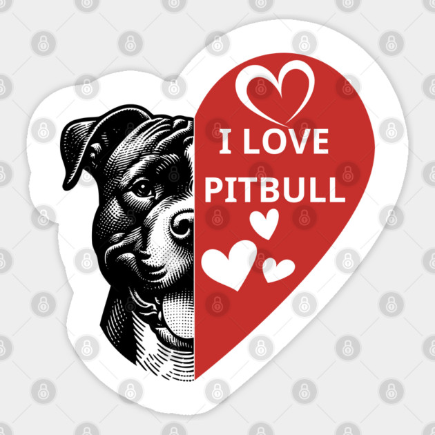 I-Love-Pitbull Sticker by BlackMeme94