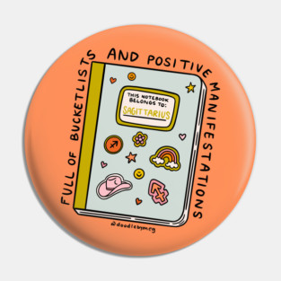 Sagittarius Notebook Pin
