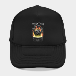 Everything is fine raccoon dumpster fire Hat