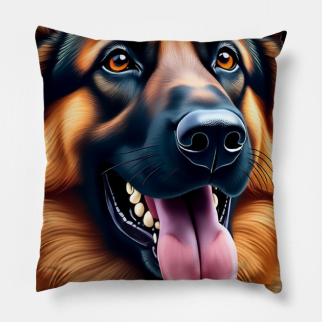 Older German Shepherd : Timeless Loyalty Pillow by IamActiveDog