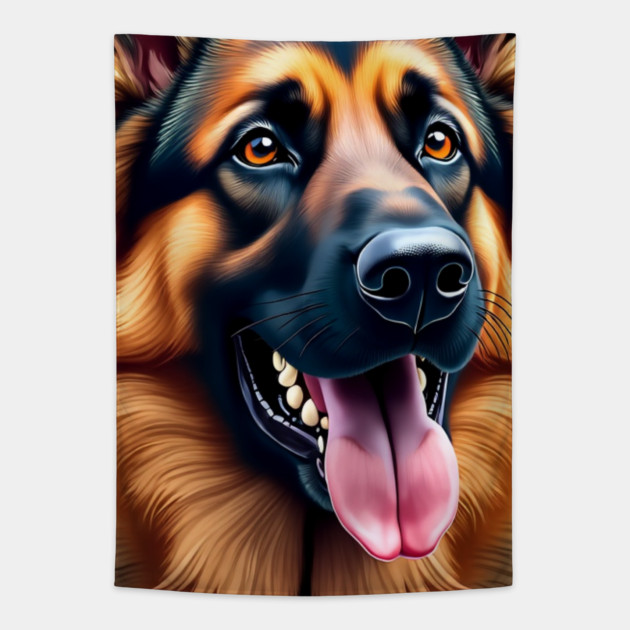 Older German Shepherd : Timeless Loyalty Tapestry by IamActiveDog