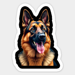 Older German Shepherd : Timeless Loyalty Sticker